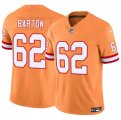 Cheap Men's Tampa Bay Buccaneers #62 Graham Barton Orange 2024 Draft F.U.S.E. Throwback Limited Football Stitched Jersey