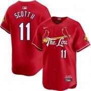 Men's St. Louis Cardinals #11 Victor Scott II Red City Connect Limited Stitched Baseball Jersey Cheap Wholesale