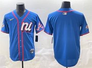 Cheap Men's National League Atlanta Braves Blank Blue 2025 All-Star Edition Limited Stitched Baseball Jersey