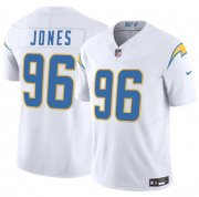 Cheap Men's Los Angeles Chargers #96 Naquan Jones White 2025 F.U.S.E. Vapor Limited Football Stitched Jersey