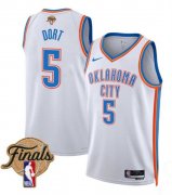 Men's Oklahoma City Thunder #5 Luguentz Dort White 2025 Association Edition Stitched Basketball Jersey Cheap