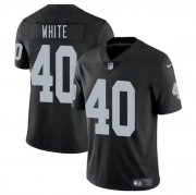 Cheap Men's Las Vegas Raiders #40 Devin White Black 2025 Vapor Football Stitched Jersey