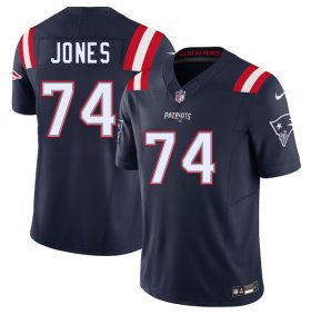Men\'s New England Patriots #74 Caleb Jones Navy 2025 F.U.S.E. Vapor Limited Football Stitched Jersey Cheap