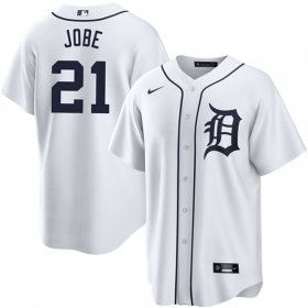 Men\'s Detroit Tigers #21 Jackson Jobe White Cool Base Stitched Baseball Jersey Cheap