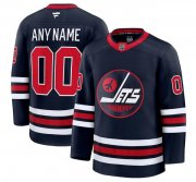 Cheap Men's Winnipeg Jets Active Player Custom Navy 2024-25 Alternate Stitched Hockey Jersey