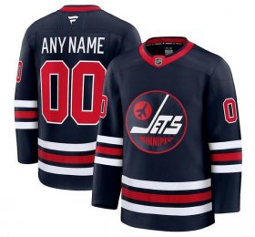 Cheap Men\'s Winnipeg Jets Active Player Custom Navy 2024-25 Alternate Stitched Hockey Jersey
