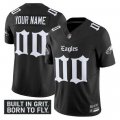 Cheap Men's Philadelphia Eagles Active Player Custom Black 2025 F.U.S.E. 'Gothic Philly Edition' Vapor Limited V2 Football Stitched Jersey