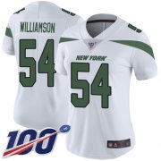 Wholesale Cheap Nike Jets #54 Avery Williamson White Women's Stitched NFL 100th Season Vapor Limited Jersey