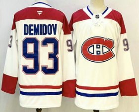 Men\'s Montreal Canadiens #93 Ivan Demidov White Authentic Jersey