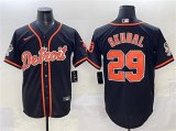 Men's Detroit Tigers #29 Tarik Skubal Black With Patch Cool Base Stitched Baseball Jersey Cheap