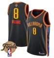 Men's Oklahoma City Thunder #8 Jalen Williams Black 2025 Finals City Edition Stitched Basketball Jersey Cheap