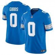 Cheap Men's Detroit Lions #0 Jahmyr Gibbs Blue 2025 F.U.S.E. Vapor Limited Football Stitched Jersey