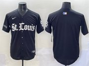 Men's St. Louis Cardinals Blank Black 'Gothic Legacy Edition' Vapor Premier Limited Stitched Baseball Jersey
