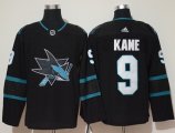 Wholesale Cheap Adidas Sharks #9 Evander Kane Black Alternate Authentic Stitched NHL Jersey