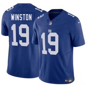 Cheap Men\'s New York Giants #19 Jameis Winston Blue 2025 F.U.S.E. Vapor Untouchable Limited Football Stitched Jersey