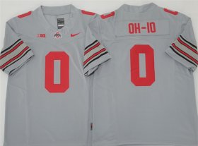 Cheap Men\'s Ohio State Buckeyes #0 OH-IO Gray 2025 F.U.S.E. Limited Stitched Jersey