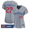 Women's Chicago Cubs #23 Ryne Sandberg Gray 'Ryne Sandberg Tribute' Vapor Limited V3 Stitched Baseball Jersey(Run Small) Cheap Wholesale