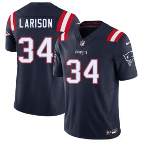 Men\'s New England Patriots #34 Lan Larison Navy 2025 F.U.S.E. Vapor Limited Stitched Jersey Cheap Wholesale