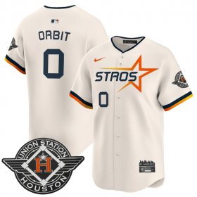Men\'s Houston Astros #0 Kaleb Ort Cream 2025 City Connect Limited Stitched Baseball Jersey Cheap