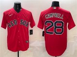 Cheap Men's Boston Red Sox #28 Kristian Campbell Red Cool Base Stitched Baseball Jersey