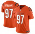 Cheap Men's Cincinnati Bengals #97 Shemar Stewart Orange 2025 Draft F.U.S.E. Vapor Untouchable Limited Football Stitched Jersey