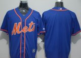 Wholesale Cheap Mets Blank Blue New Cool Base Alternate Home Stitched MLB Jersey