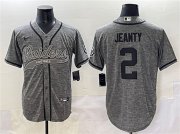 Men's Las Vegas Raiders #2 Ashton Jeanty Grey Cool Base Stitched Baseball Jersey Cheap