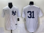 Men's New York Yankees #31 Ichiro Suzuki White Cool Base Limited Stitched Baseball Jersey Cheap Wholesale