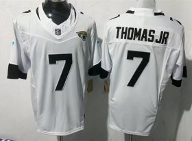 Men\'s Jacksonville Jaguars #7 Brian Thomas Jr White 2025 F.U.S.E. Vapor Limited Football Stitched Jersey