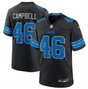 Men's Detroit Lions #46 Jack Campbell Black 2nd Alternate Vapor Limited Football Stitched Game Jersey Cheap Wholesale