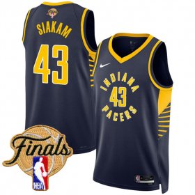 Men\'s Indiana Pacers #43 Pascal Siakam Navy 2025 Finals Icon Edition Stitched Basketball Jersey Cheap