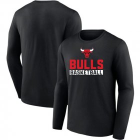 Men\'s Chicago Bulls Black Let\'s Go Long Sleeve T-Shirt
