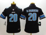 Wholesale Cheap Nike Lions #20 Barry Sanders Black Alternate Youth Stitched NFL Limited Jersey