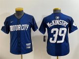 Cheap Youth Detroit Tigers #39 Zach McKinstry 2024 Navy City Connect Cool Base Limited Stitched Baseball Jersey
