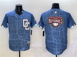 Cheap Men's Washington Nationals Team Big Logo Blue 2025 City Connect Limited Stitched Baseball Jersey