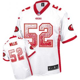Wholesale Cheap Nike 49ers #52 Patrick Willis White Men\'s Stitched NFL Elite Drift Fashion Jersey
