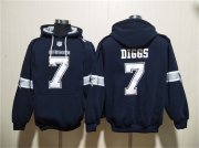 Men's Dallas Cowboys #7 Trevon Diggs Navy Ageless Must-Have Lace-Up Pullover Hoodie Cheap