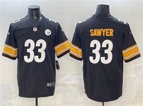 Men\'s Pittsburgh Steelers #33 Jack Sawyer Black 2025 Vapor Limited Football Stitched Jersey Cheap Wholesale
