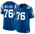 Men's Indianapolis Colts #76 Jack Wilson Blue 2025 F.U.S.E. Vapor Limited Football Stitched Jersey Cheap