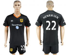 Wholesale Cheap Hull City #22 Henriksen Away Soccer Club Jersey
