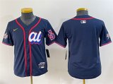 Cheap Women's American League Seattle Mariners Blank Navy 2025 All-Star Edition Limited Stitched Baseball Jersey(Run Small)