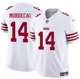 Men\'s San Francisco 49ers #14 Tanner Mordecai White 2025 F.U.S.E. Vapor Untouchable Limited Football Stitched Jersey Cheap