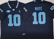 Cheap Men's North Carolina Tar Heels #10 Drake Maye Navy Limited College Stitched Jersey