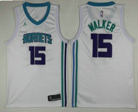 Wholesale Cheap Men\'s New Orleans Pelicans #15 Kemba Walker White 2017-2018 Jordan Swingman Stitched NBA Jersey
