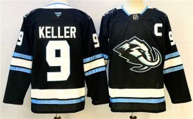 Cheap Men\'s Utah Mammoth #9 Clayton Keller Navy 2025 With C Patch Stitched Jersey