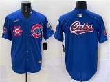 Cheap Men's Chicago Cubs Team Big Logo Royal 2025 Tokyo Series Limited Stitched Baseball Jersey