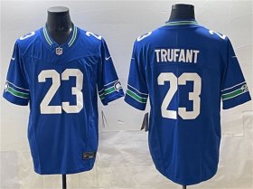 Men\'s Seattle Seahawks #23 Marcus Trufant Royal 2024 F.U.S.E. Throwback Vapor Limited Football Stitched Jersey Cheap Wholesale