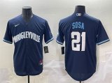Cheap Men's Chicago Cubs #21 Sammy Sosa Navy City Connect Stitched Baseball Jersey