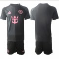 Cheap Men's Inter Miami CF Blank 2025 Black Away Soccer Jersey Suit