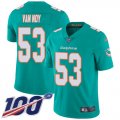 Wholesale Cheap Nike Dolphins #53 Kyle Van Noy Aqua Green Team Color Youth Stitched NFL 100th Season Vapor Untouchable Limited Jersey